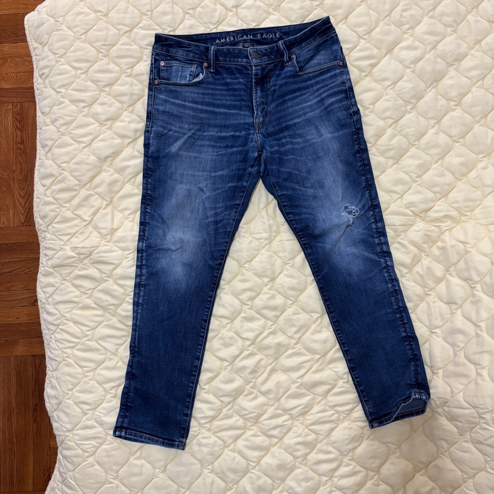 American Eagle Outfitters Men's Indigo Slim Straight Jeans